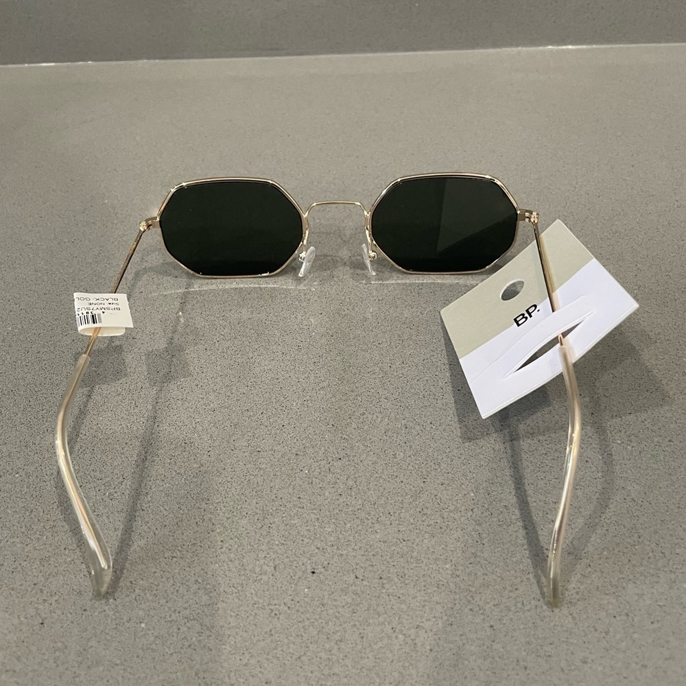 Bp Octagonal Black and Gold Sunglasses - Picture 4 of 7